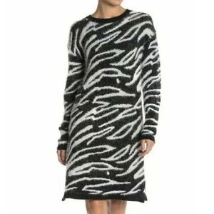 SUSINA animal print sweater dress size S